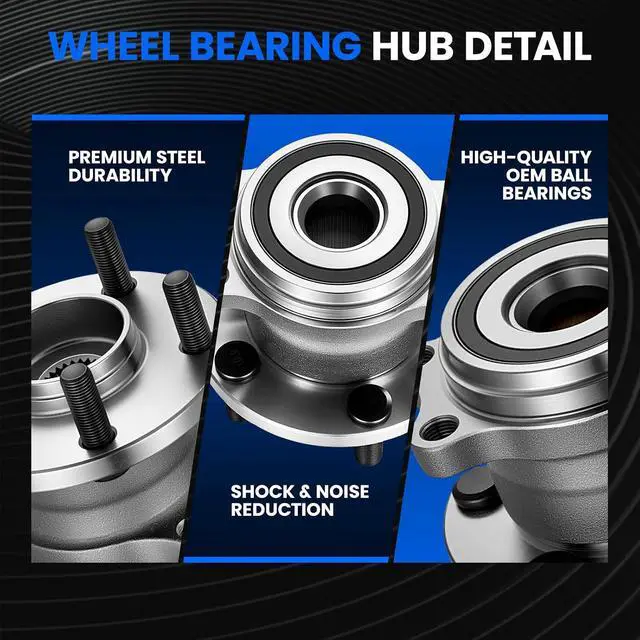 Alt view image 2 of 7 - 512293 Rear Wheel Bearing and Hub Assembly Compatible with Subaru Legacy 2008-2009 3.0L, 2005-2009 2.5L, Compatible with Subaru Outback 2005-2009 2.5L 3.0L, 2 PCS
