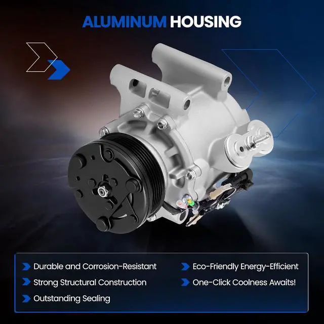 Alt view image 3 of 7 - 78561 Air Conditioning A/C Compressor with Clutch Compatible with Chevrolet Trailblazer 02-09 4.2L, Compatible with GMC Envoy 02-09 4.2L, for Envoy XL 02-06 4.2L, for Envoy XUV 05 4.2L