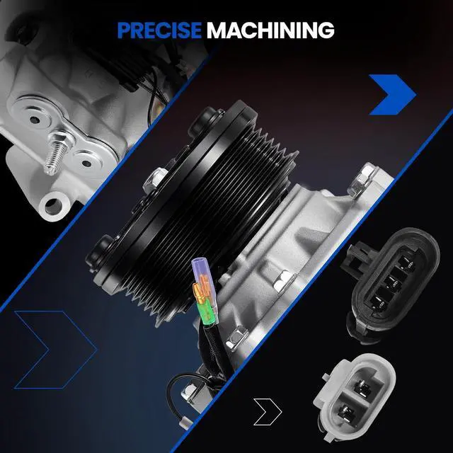 Alt view image 7 of 7 - 78561 Air Conditioning A/C Compressor with Clutch Compatible with Chevrolet Trailblazer 02-09 4.2L, Compatible with GMC Envoy 02-09 4.2L, for Envoy XL 02-06 4.2L, for Envoy XUV 05 4.2L