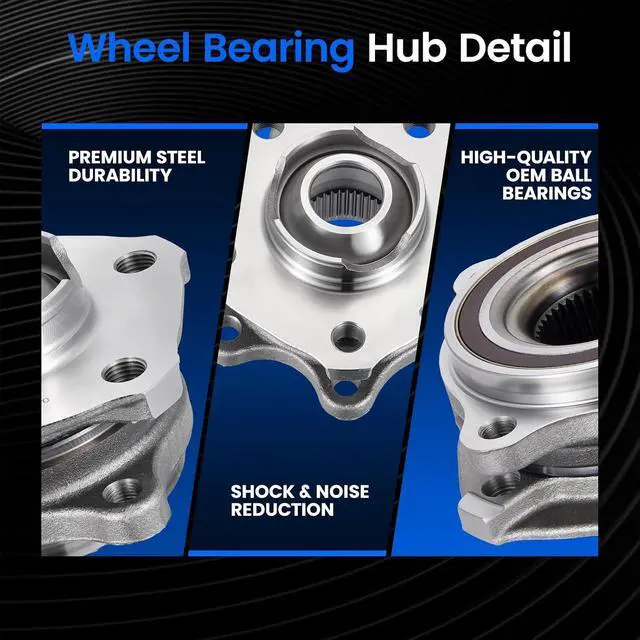 Alt view image 2 of 7 - 04-P488 Front Wheel Bearing and Hub Assembly for Audi A4 Q7 17-19 | Compatible with Audi A4 Q7 2.0L, for Q5 S4 S5 SQ5 A4 allroad 2018-2019, 1PCS