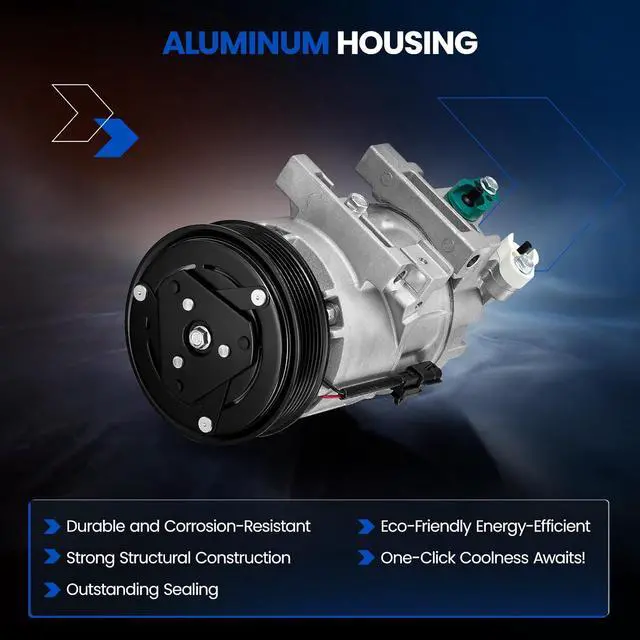 Alt view image 3 of 7 - Air Conditioning AC Compressor with Clutch 77664 Compatible with Nissan Altima 2013-2018 L4 2.5L 13 14 15 16 17 18 (Not not fit for 2.5L SL/SV)