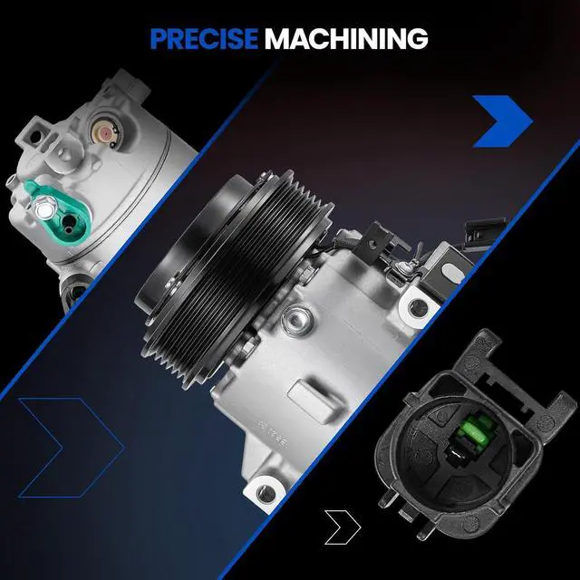 Alt view image 7 of 7 - 198332 Air Conditioning A/C Compressor with Clutch Compatible with Hyundai Elantra GT 2013-2017 1.8L, Compatible with Kia Forte 2014-2018 1.8L, for Forte5 2014-2018 2.0L L4
