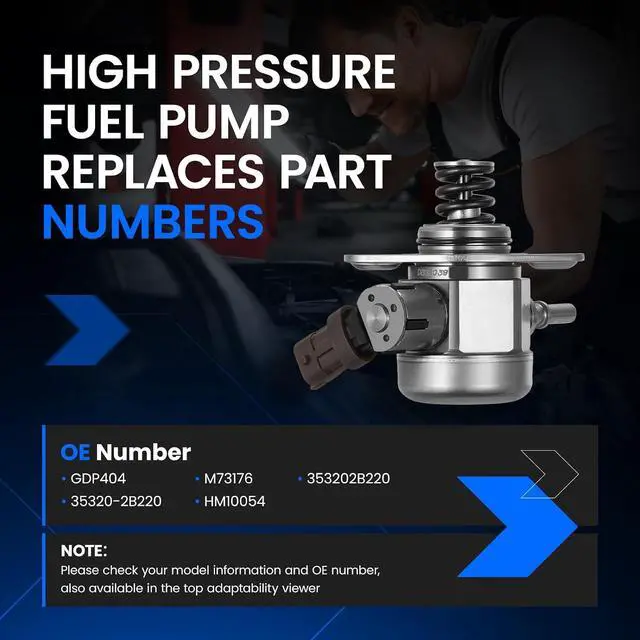 Alt view image 5 of 7 - GDP404 High Pressure Fuel Pump Compatible with Hyundai 2015-2017 Accent, 2015-2017 Sonata, 2016-2018 Tucson, 2016-2017 Veloster; Compatible with Kia 2017-2018 Forte5, 16-18 Optima, 15-17 Rio