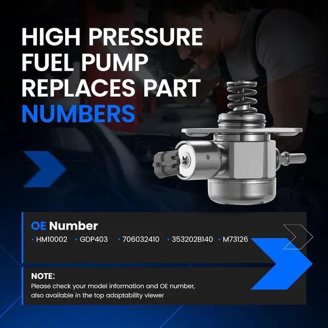 Alt view image 5 of 7 - HM10002 High Pressure Fuel Pump Compatible with Hyundai 2013-2014 Accent, 2013-2015 Veloster, Compatible with Kia 2014-2016 Forte Koup, 2014-2016 Forte5, 2012-2014 Rio, 2012-2016 Soul