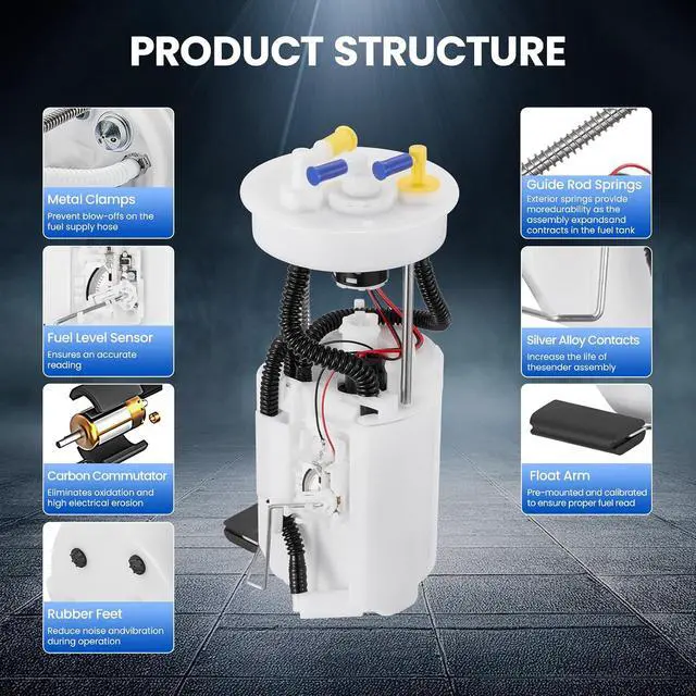 Alt view image 4 of 7 - 17045-T5B-000 Fuel Pump Module Assembly Compatible with Honda Fit 2015-2020 1.5L L4, Replaces 17045T5B000