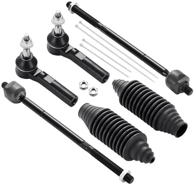Main image of 6-PC Tie Rod Ends Kits Compatible with Dodge Avenger 2008-2014,2xOuter tie rod ES800408,2xInner tie rod EV800400,2xdust cover