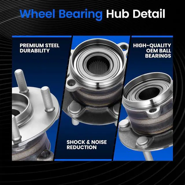 Alt view image 2 of 7 - 512679 Rear Wheel Bearing and Hub Assembly Compatible with Mazda CX-9 2016-2023 2.5L L4 Gas, Fits for AWD, 1 PCS