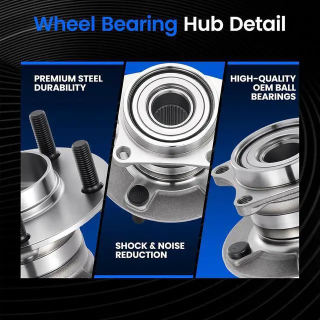 Alt view image 2 of 7 - 512350 Rear Wheel Bearing and Hub Assembly Fits for AWD Models 1 PCS | Compatible with Mazda CX-7 2007-2012 2.3L L4, 2010-2012 2.5L L4