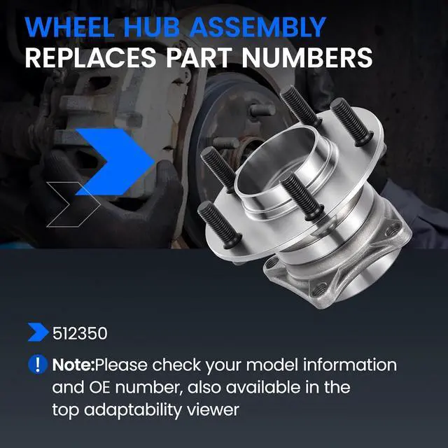 Alt view image 5 of 7 - 512350 Rear Wheel Bearing and Hub Assembly Fits for AWD Models 1 PCS | Compatible with Mazda CX-7 2007-2012 2.3L L4, 2010-2012 2.5L L4