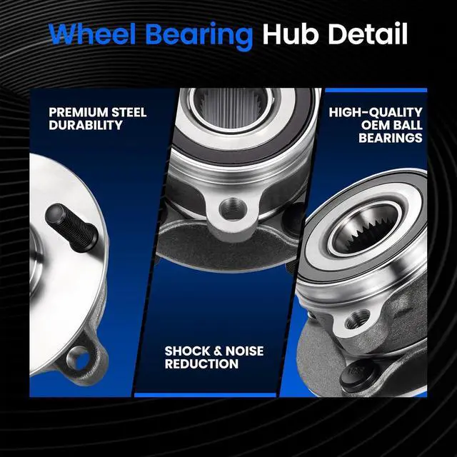 Alt view image 2 of 7 - 512654 Rear Wheel Bearing and Hub Assembly Compatible with Mazda MX-5 Miata 2016-2023 2.0L L4, Gas, 2 PCS