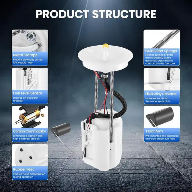 Alt view image 4 of 7 - 17045T1WA00 Fuel Pump Module Assembly Compatible with Honda CR-V 2015-2016 2.4L L4, Replaces FG1959, SP8407M