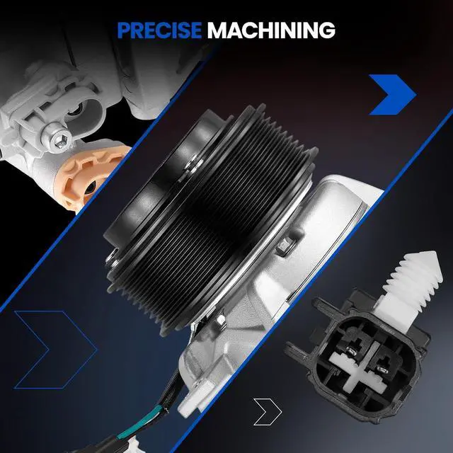 Alt view image 5 of 7 - 68686 Air Conditioning AC Compressor with Clutch for Ford | Compatible with Ford F-250 F-350 F-450 F-550 Super Duty, 2017-2019, V8 6.7L DIESEL
