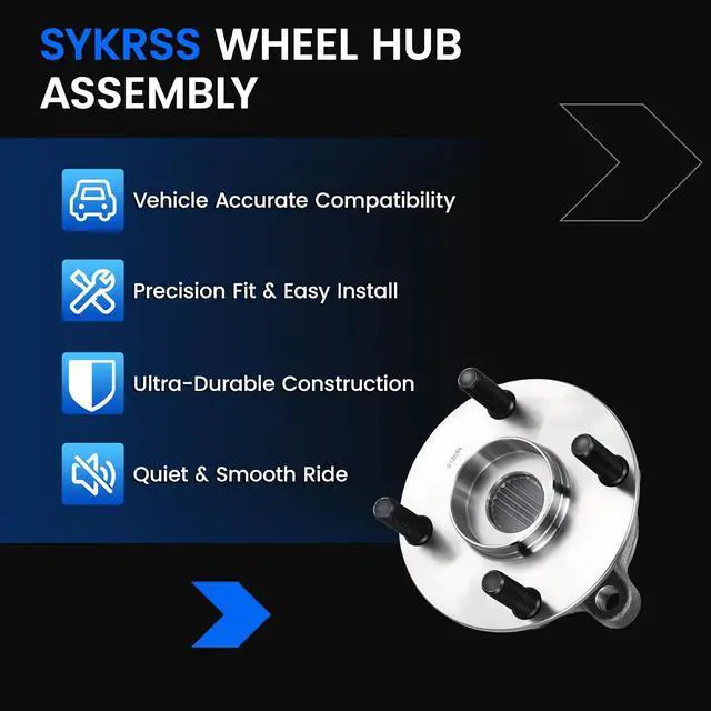 Alt view image 7 of 7 - 512654 Rear Wheel Bearing and Hub Assembly Compatible with Mazda MX-5 Miata 2016-2023 2.0L L4, Gas, 2 PCS