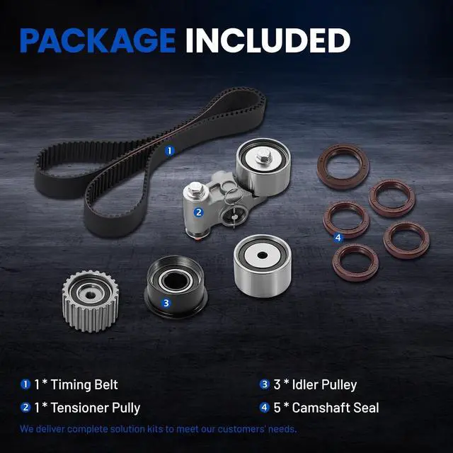 Alt view image 4 of 6 - TCK304 Engine Timing Belt Kit Compatible with Saab 9-2X 2005, Compatible with Subaru Impreza 1999-2008, Legacy 1999-2001 TBK304 TS26304