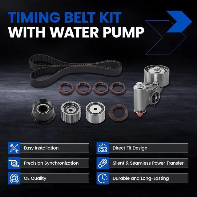 Alt view image 3 of 6 - TCK304 Engine Timing Belt Kit Compatible with Saab 9-2X 2005, Compatible with Subaru Impreza 1999-2008, Legacy 1999-2001 TBK304 TS26304