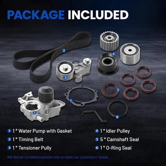 Alt view image 4 of 7 - TKF-006 Engine Timing Belt Kit with Water Pump Compatible with Subaru 2006-2010 Forester, 2006-2011 Impreza, 2010-2012 Legacy, 2010-2012 Outback
