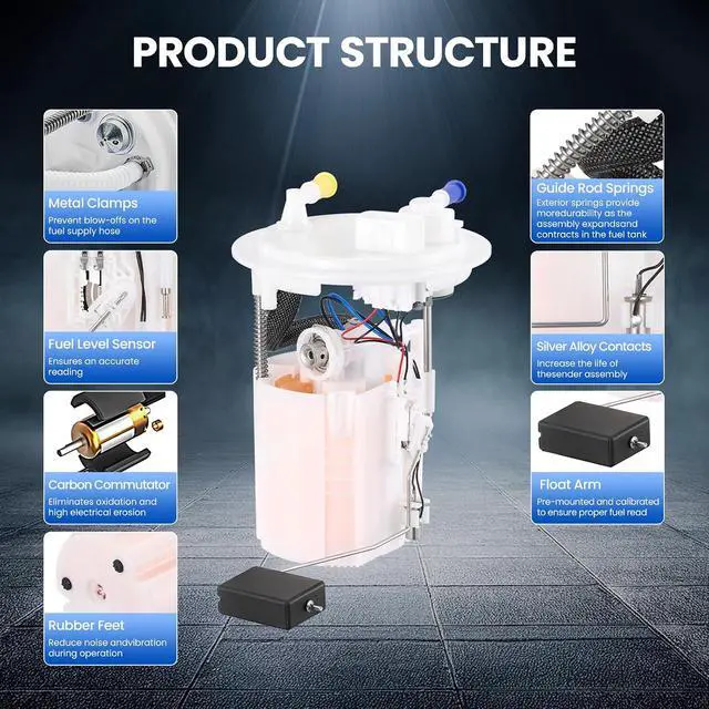 Alt view image 4 of 7 - 17040-6CT0A Fuel Pump Module Assembly Compatible with Nissan Altima 2019-2023 2.5L L4, Replaces FG2726