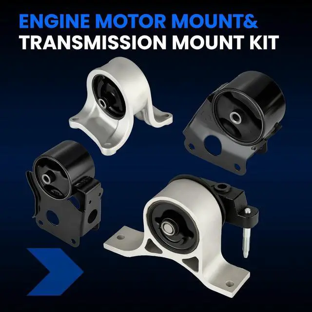 Alt view image 3 of 6 - Engine Motor and Transmission Mount Kit Set of 4 Compatible with Nissan Altima 2002-2006 2.5L L4, Replace for A7340 A7341 A7342 A7343