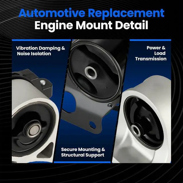 Alt view image 5 of 6 - Engine Motor and Transmission Mount Kit Set of 4 Compatible with Nissan Altima 2002-2006 2.5L L4, Replace for A7340 A7341 A7342 A7343