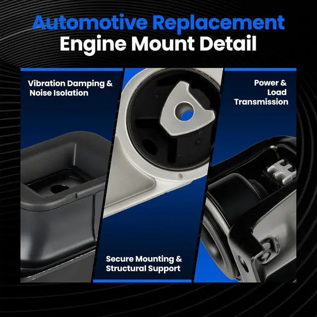 Alt view image 5 of 6 - Engine Motor and Transmission Mount Kit Set of 4 Compatible with Nissan Sentra 2013-2019 1.8L L4, Replace for A7382 A7376 A4360 A4374