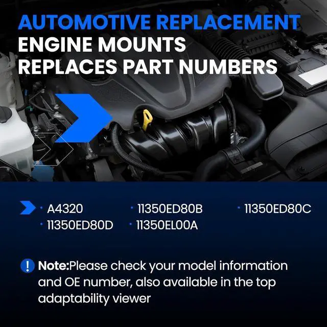 Alt view image 4 of 6 - Front Engine Motor Mount 1PCS Compatible with Nissan Cube 2009-2014 L4 1.8L, Compatible with Nissan Versa 2007-2012 L4 1.8L, Replace for A4320