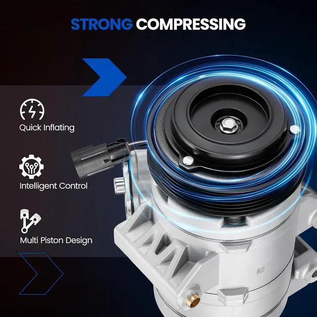 Alt view image 7 of 7 - 8E5Z19703A Air Conditioning AC Compressor with Clutch | Compatible with Ford Fusion 2006-2012, Compatible with Mercury Milan 2006-2011, for MKZ 2010