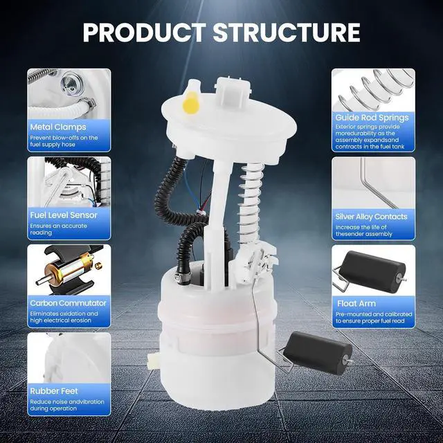 Alt view image 5 of 7 - 17202-2247R Fuel Pump Module Assembly Compatible with Nissan X-Trail Qashqai 2014-2018 2.0L, Compatible with Renault Koleos 17-22 2.0L 2.5L, for Outlander 14-18 2.0L 2.4L, Replaces 7040-1YA0A