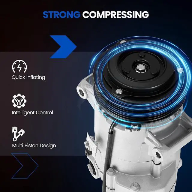 Alt view image 4 of 7 - 13346491 AC Compressor with Clutch Compatible with Chevrolet | for Cruze 2012-2015, for Cruze Limited 2016, L4 1.8L
