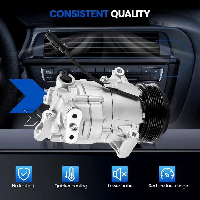 Alt view image 6 of 7 - 13346491 AC Compressor with Clutch Compatible with Chevrolet | for Cruze 2012-2015, for Cruze Limited 2016, L4 1.8L