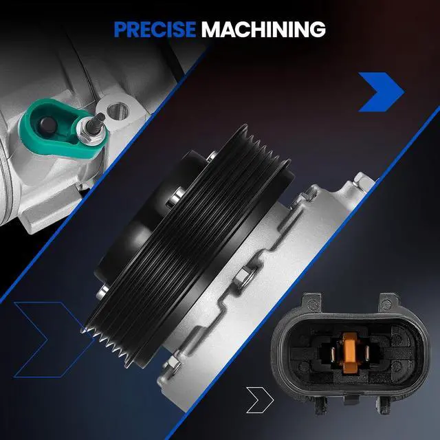 Alt view image 5 of 7 - 178317 Air Conditioning A/C Compressor with Clutch Compatible with Hyundai Sonata 2011-2014, Compatible with Kia Optima 2011-2012, L4 2.0L 2.4L