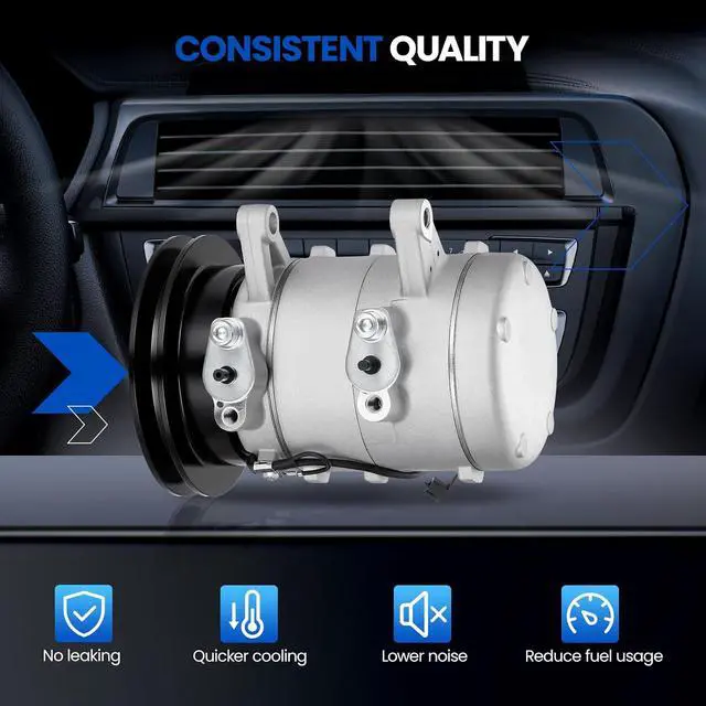 Alt view image 4 of 7 - 68455 Air Conditioning A/C Compressor with Clutch Compatible with Nissan Frontier 1998-2004 2.4L L4, Compatible with Nissan Xterra 2000-2004 2.4L L4 GAS