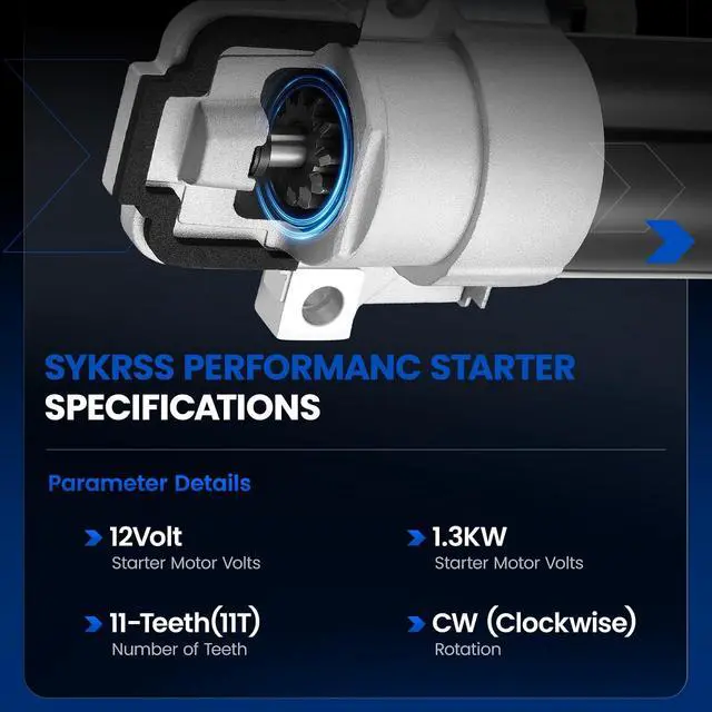 Alt view image 3 of 7 - New Starter Motor for Mazda 3 5 6 CX-7 10-13, 2.3L/2.5L L4, 17598N | 1.4kW, 12V, 11T, CW, OE L53818400R0B, 410-48362, L538-18-400B, L556-18-400, LRS02682, M000T37271, M0T37271