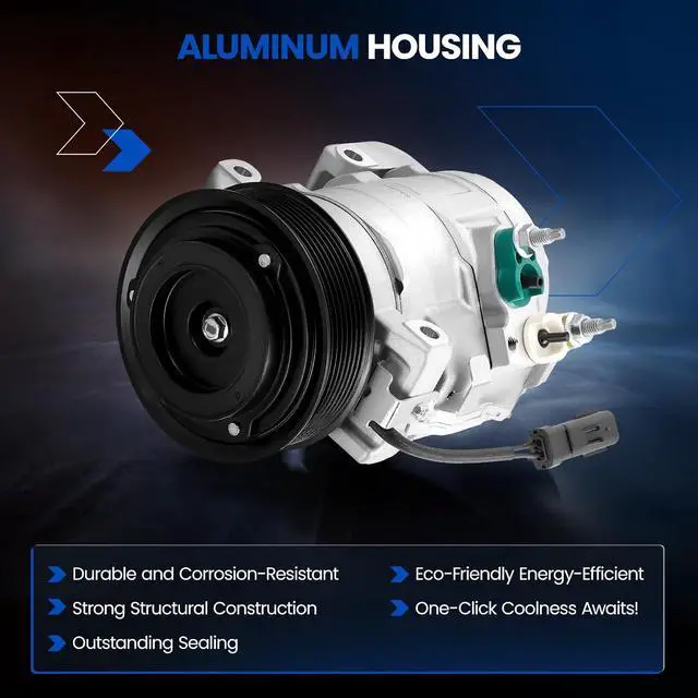 Alt view image 3 of 7 - 178313 Air Conditioning AC Compressor with Clutch | Compatible with Dodge Ram 2500 3500 4000 2010, Compatible with Ram 2500 3500 4500 5500 2011-2023, L6 6.7L DIESEL