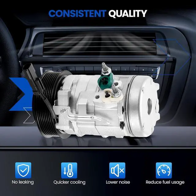 Alt view image 7 of 7 - 178313 Air Conditioning AC Compressor with Clutch | Compatible with Dodge Ram 2500 3500 4000 2010, Compatible with Ram 2500 3500 4500 5500 2011-2023, L6 6.7L DIESEL