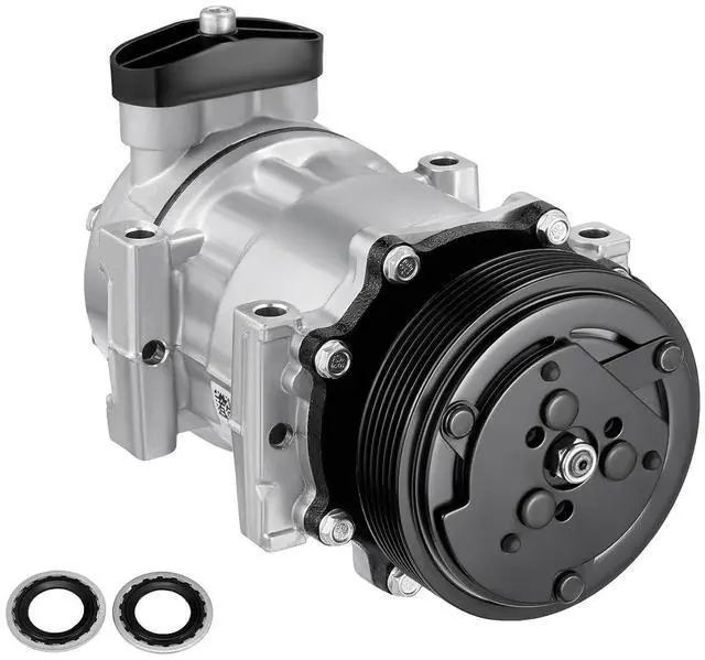 Main image of 68550 Air Conditioning AC Compressor with Clutch | Compatible with Dodge Dakota 1996-2002, for Jeep Cherokee (97-01) TJ (97-99) Wrangler (97-99) 2.5L 4.0L, SD709 Style