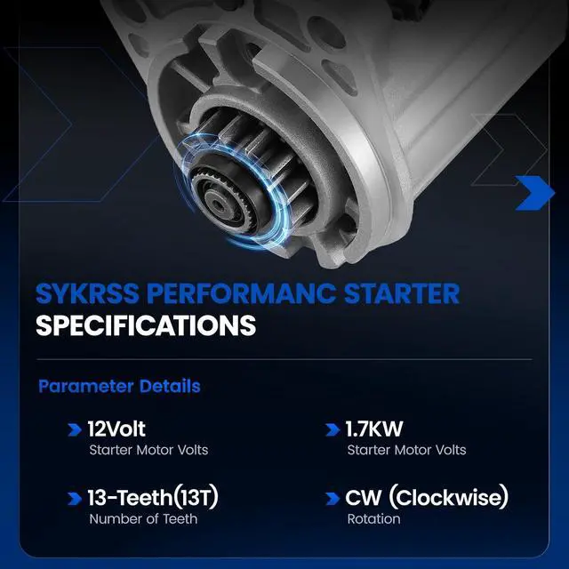 Alt view image 2 of 7 - New Starter Motor for Nissan Rogue 08-15 Sentra 07-12, 19061N | For Rogue Select 2014-2015, Sentra(SE-R Model) 2007-2012, 2.5L L4, Naturally Aspirated, 1.7kW, 12V, 13T, CW, 23300-ET80A