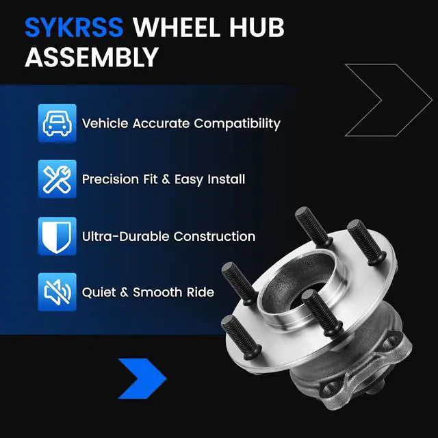 Alt view image 7 of 7 - 512519 Rear Wheel Bearing and Hub Assembly Compatible with Mazda 6 2014-2020 2.5L, Compatible with Mazda CX-5 2014-2019 2.0L 2.5L, 2 PCS