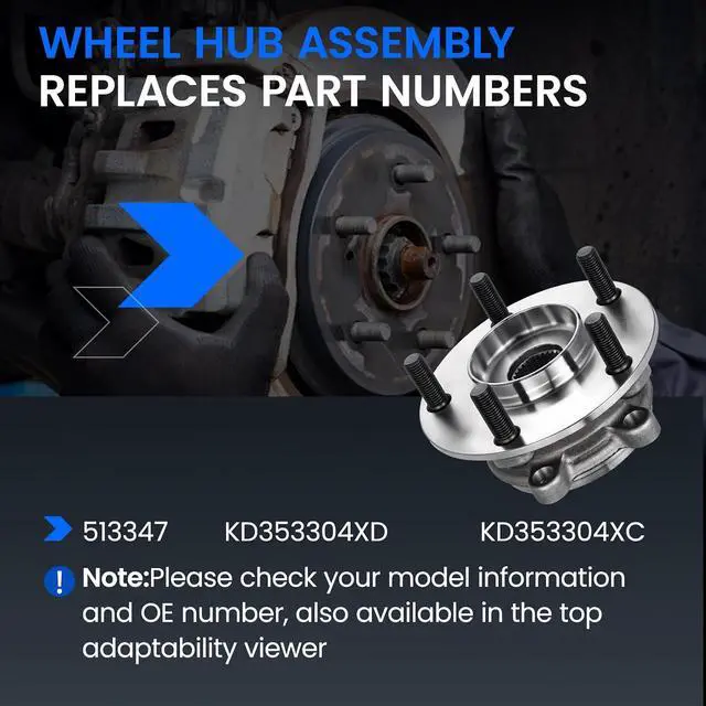 Alt view image 5 of 7 - 513347 Front Wheel Bearing and Hub Assembly Compatible with Mazda 6 2014-2019 2.5L L4, Compatible with Mazda CX-5 2014-2020 2.0L 2.5L, 2 PCS