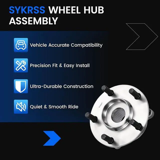 Alt view image 7 of 7 - 513347 Front Wheel Bearing and Hub Assembly Compatible with Mazda 6 2014-2019 2.5L L4, Compatible with Mazda CX-5 2014-2020 2.0L 2.5L, 2 PCS