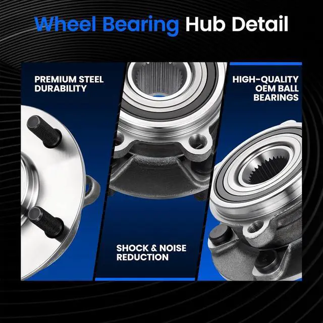 Alt view image 2 of 7 - 513347 Front Wheel Bearing and Hub Assembly Compatible with Mazda 6 2014-2019 2.5L L4, Compatible with Mazda CX-5 2014-2020 2.0L 2.5L, 2 PCS