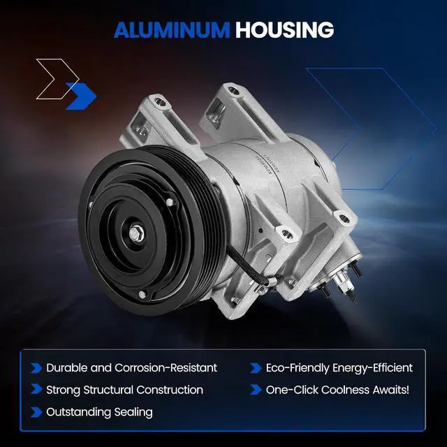 Alt view image 5 of 7 - 98490 Air Conditioning AC Compressor with Clutch Compatible with Nissan Rogue Select 2014-2015 L4 2.5L GAS, Compatible with Nissan Rogue 2008-2013 L4 2.5L GAS, Sport Utility