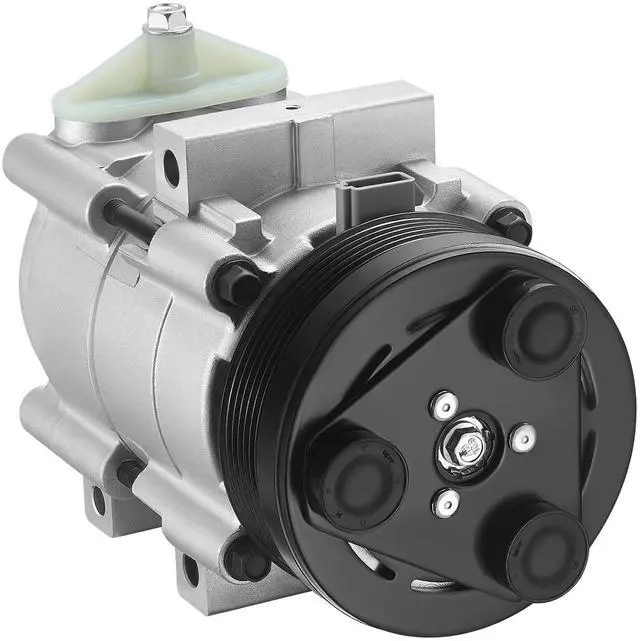 Main image of 57129 Air Conditioning AC Compressor with Clutch | Compatible with Ford Excursion F-150 Mustang F-250 Super Duty, for Lincoln Town Car, for Mercury Cougar Grand Marquis