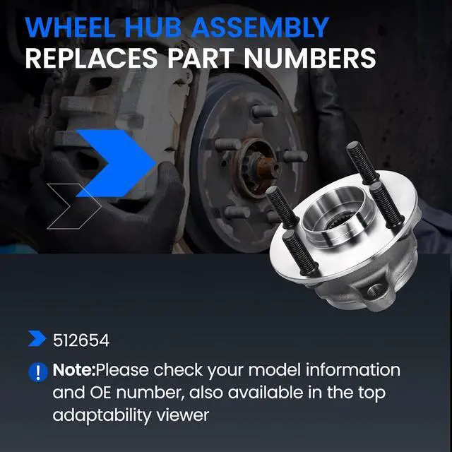 Alt view image 5 of 7 - 512654 Rear Wheel Bearing and Hub Assembly Compatible with Mazda MX-5 Miata 2016-2023 2.0L L4, Gas, 1 PCS