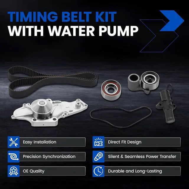Alt view image 3 of 7 - TKH-002 Engine Timing Belt Kit with Water Pump Compatible with Acura MDX RDX RL RLX TL TLX TSX ZDX, Compatible with Honda Accord Crosstour Odyssey Passport Pilot Ridgeline, fit for Saturn Vue