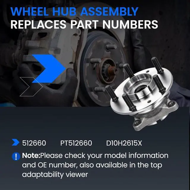 Alt view image 5 of 7 - 512660 Rear Wheel Bearing and Hub Assembly Compatible with Mazda CX-3 2016-2021 2.0L L4 Gas, AWD ONLY, 2 PCS