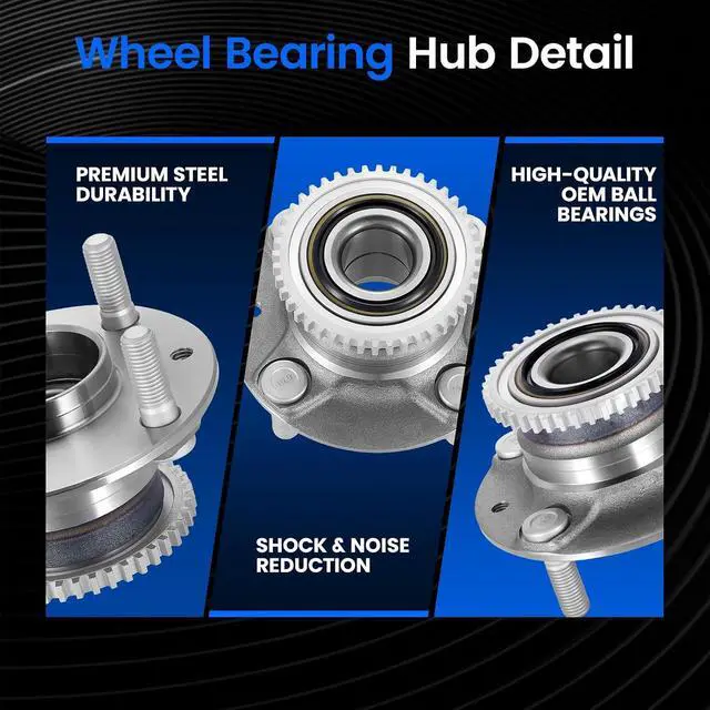 Alt view image 2 of 7 - 513155 Front Wheel Bearing and Hub Assembly Compatible with Mazda Miata 1991-1993 1.6L L4, 1994-1997 1999-2005 1.8L, Gas, 2 PCS