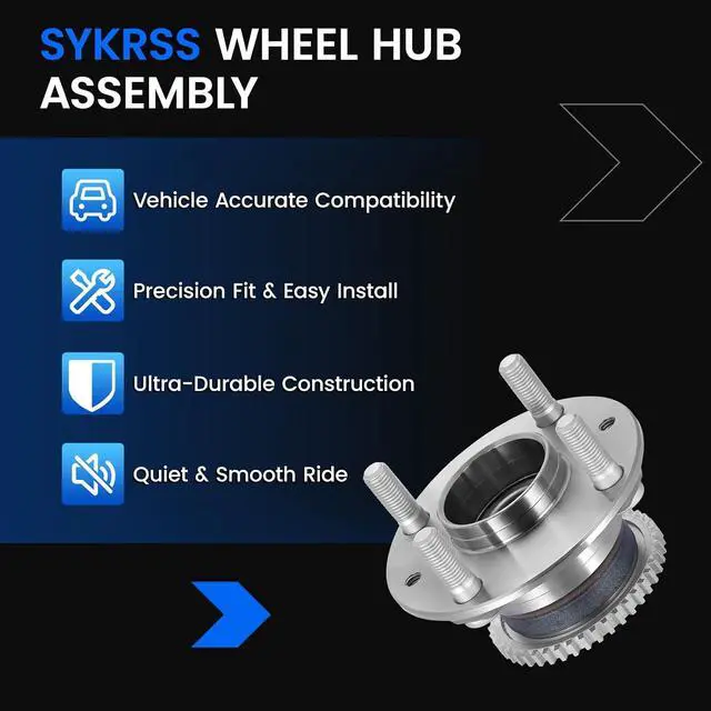 Alt view image 7 of 7 - 513155 Front Wheel Bearing and Hub Assembly Compatible with Mazda Miata 1991-1993 1.6L L4, 1994-1997 1999-2005 1.8L, Gas, 2 PCS