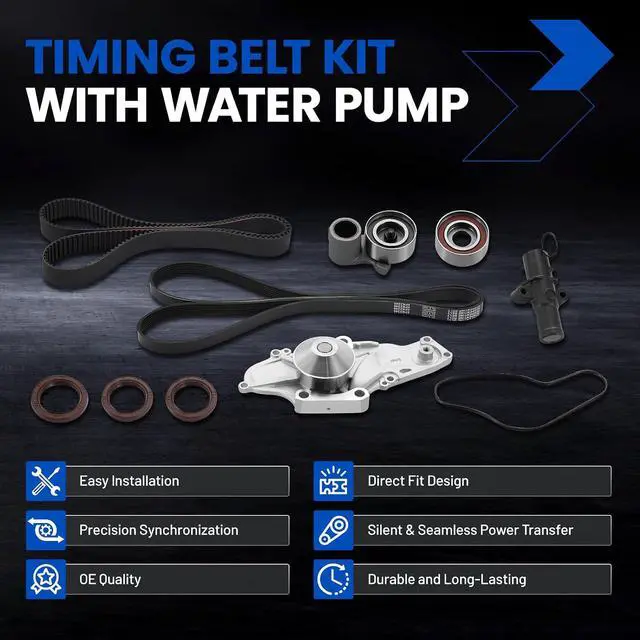Alt view image 3 of 7 - TCKWP329 Engine Timing Belt Kit with Water Pump Compatible with Acura MDX RDX RL RLX TL TLX TSX ZDX, Compatible with Honda Accord Crosstour Odyssey Passport Pilot Ridgeline, fit for Saturn Vue