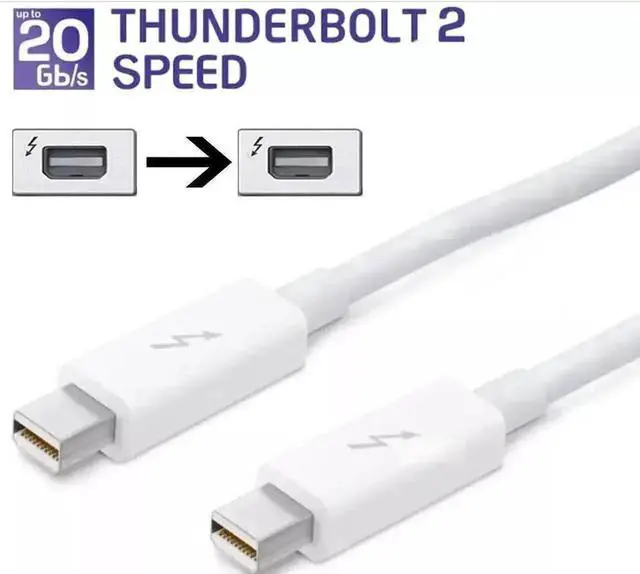 Alt view image 4 of 4 - NEW Thunderbolt 2 Port Male to Male Video Data Cable for MacBook & SSD & Displays