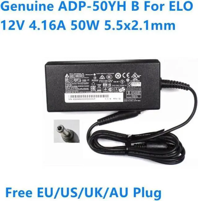 Main image of 12V 4.16A 50W DELTA ADP-50YH B Power Supply AC Adapter For ELO ET1093L ET1517L ET1723L LCD Touch Screen Monitor Charger